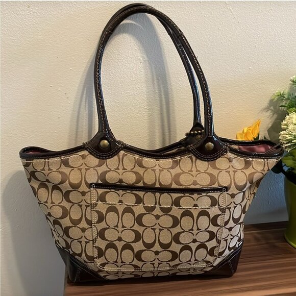 Coach Bleeker Jacquard Leather Tote - H0869 - 12564 - Vintage - Picture 2 of 8